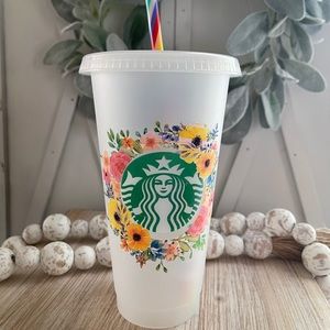 Starbucks Sunflower Wreath Venti Cold Cup